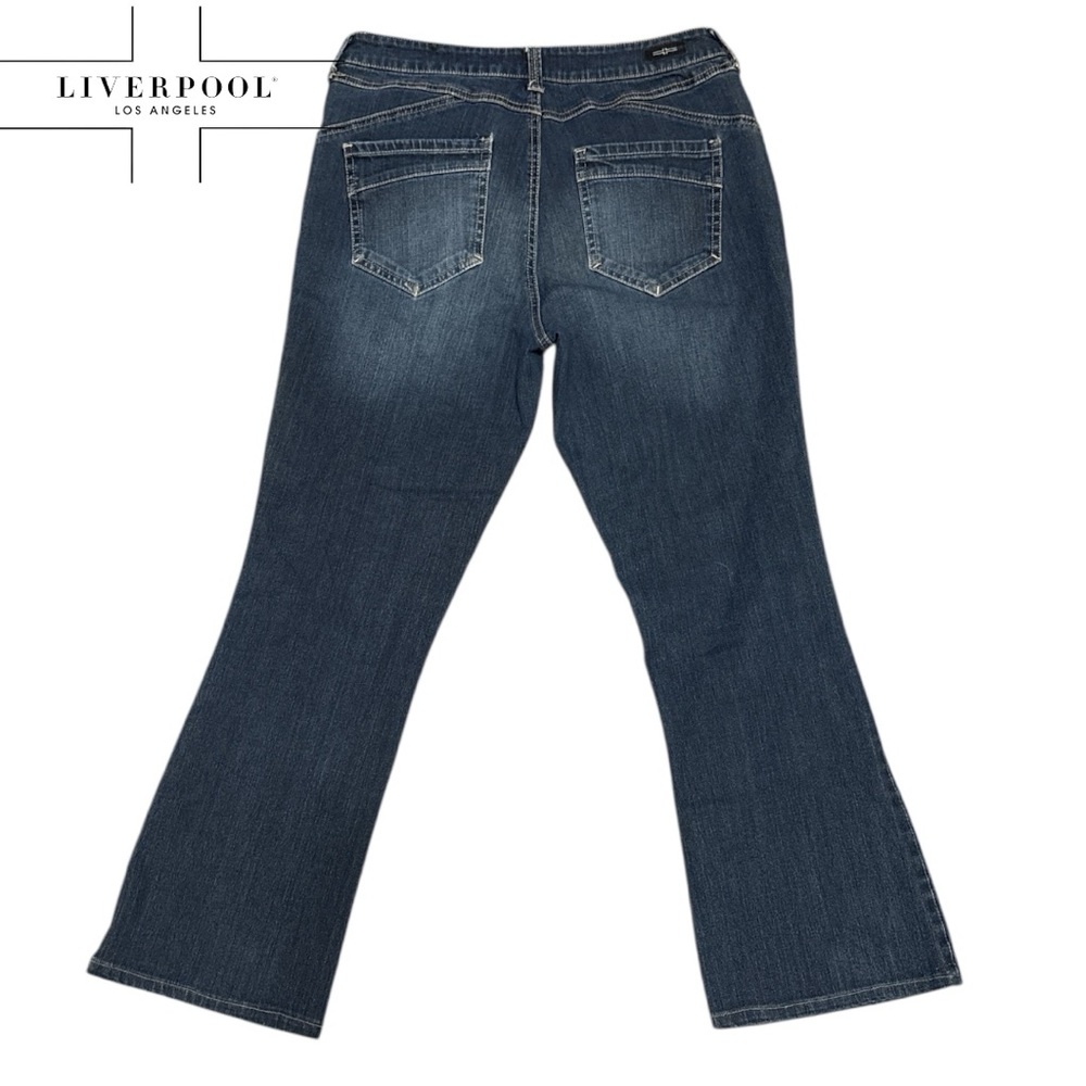 Liverpool Blue Flare Wide Leg Jeans with Vintage Charm - Picture 3 of 8